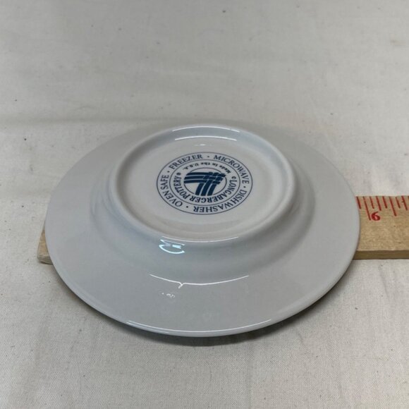 2 Longaberger Classic Blue Woven Traditions Pottery Coffee Cup & Saucer Sets - Picture 8 of 8